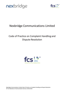 Code of Practice on Complaint Handling and Dispute Resolution